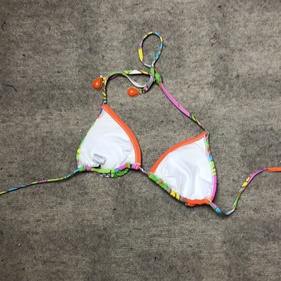 Triangle Cup Trina Turk Bikini Top | Bold Retro Print | Size 4 - Picture 7 of 7